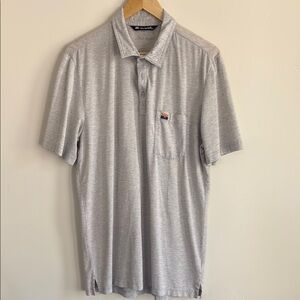 Travis Mathew Gray Polo Shirt Classic Style